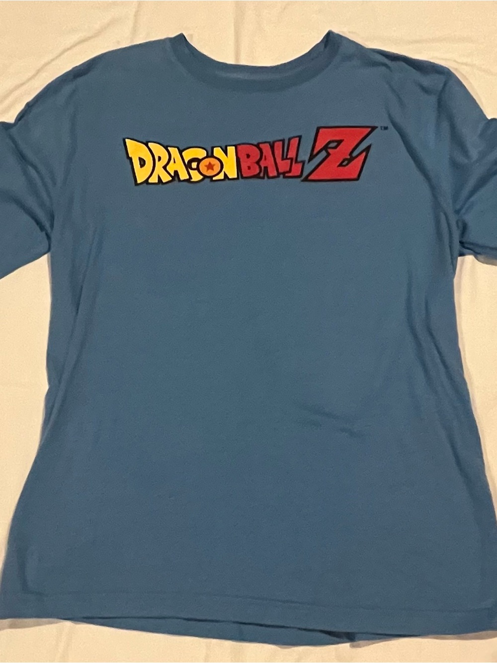 DragonBall Z Shirt Medium Blue Large Graphic T Long Sleeve Crew Neck